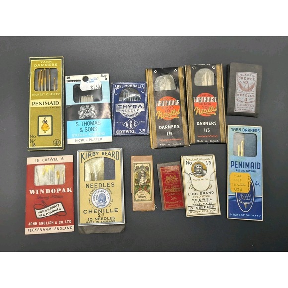 Handbags - Vintage/Antique 1920s-1960s Sewing Needle Packets Lot of 12, England